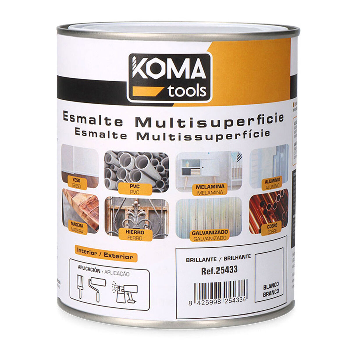 Акрилен емайл Koma Tools Бял 750 ml Блясък
